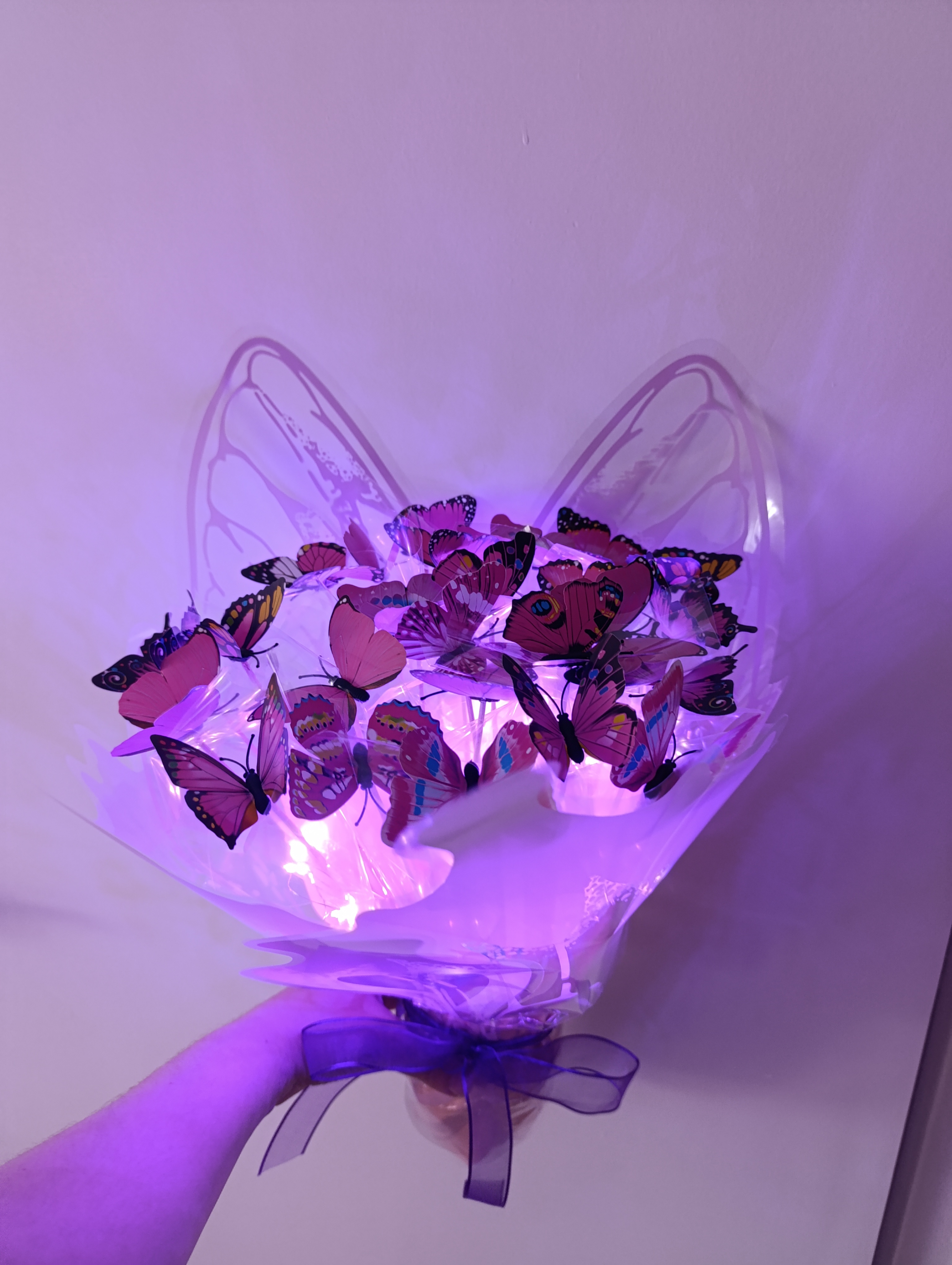 Kelebek buketi LED'li